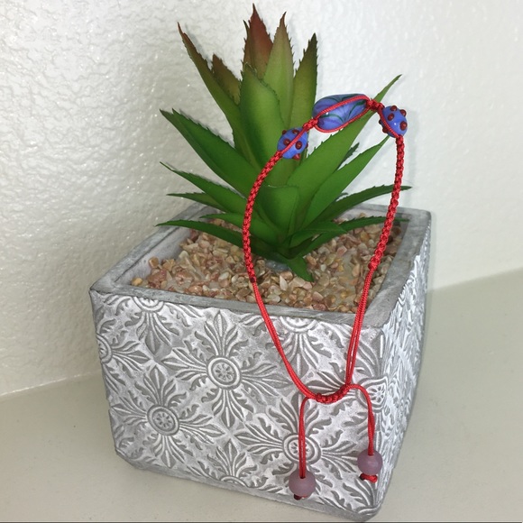 Handmade Chinese Knotting Bracelet W/ Glass Beads - Picture 5 of 8